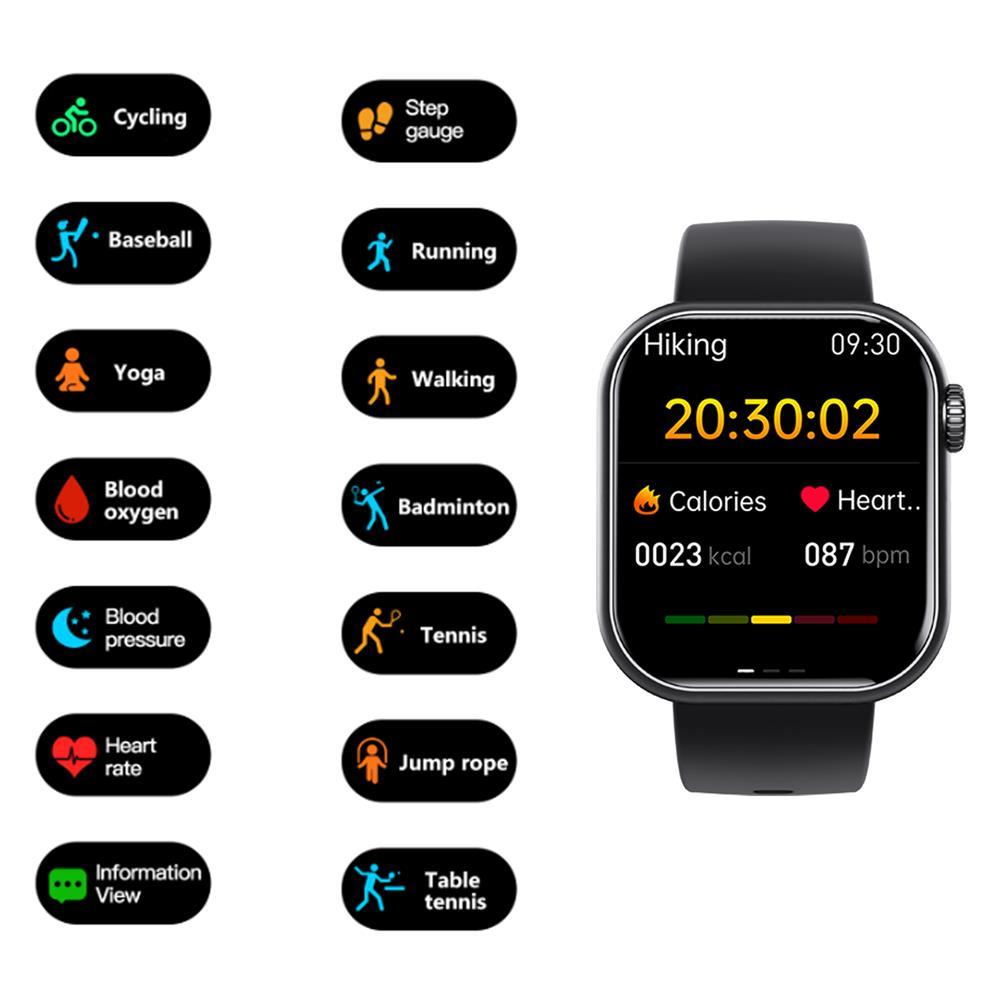 Weatsde F57 Blutzucker Blutdruck Herzfrequenz Blutsauerstoff Schlafüberwachung Wasserdichte Smartwatch