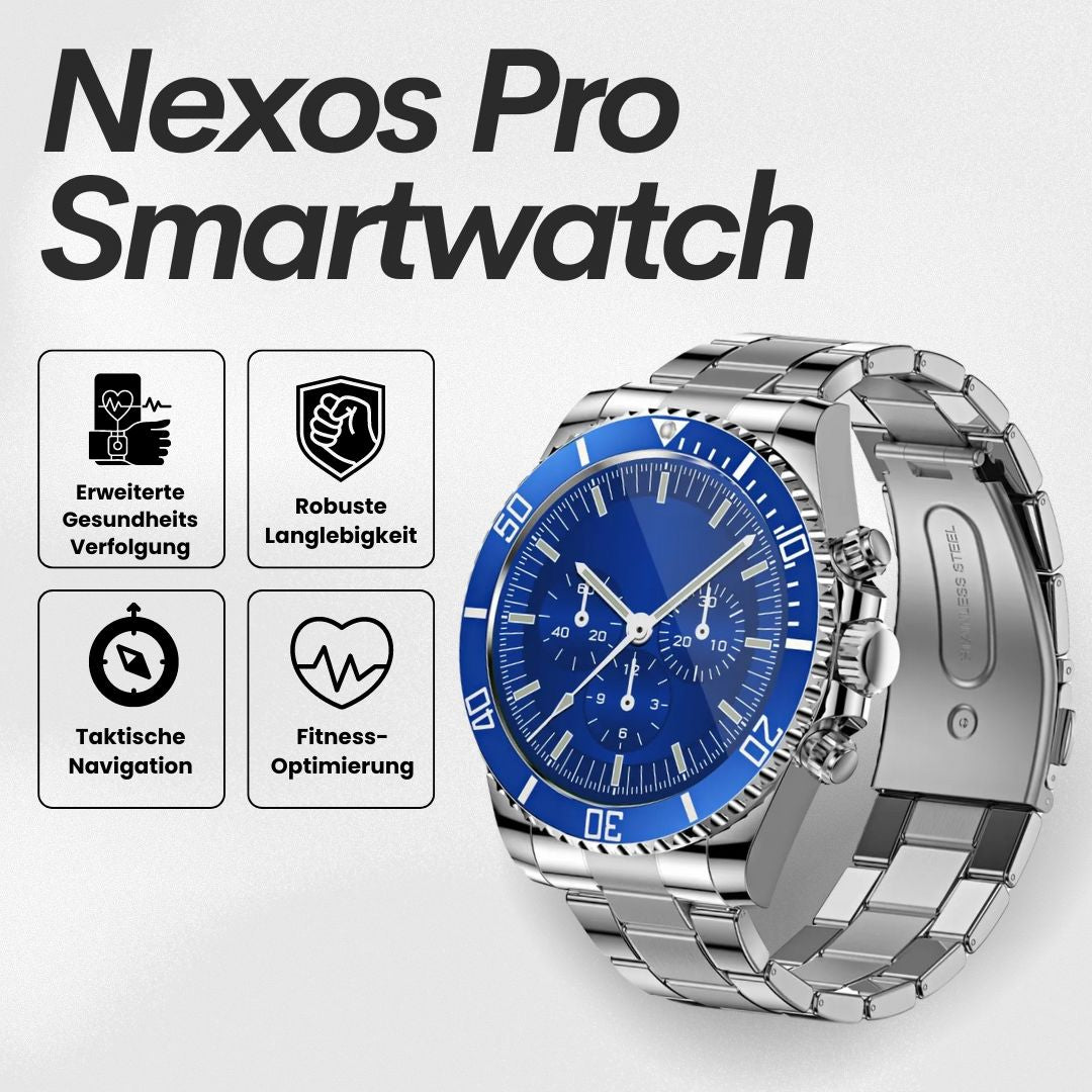 Nexos Pro Smartwatch - Unzerstörbare Militär-Gesundheitsuhr (2025)