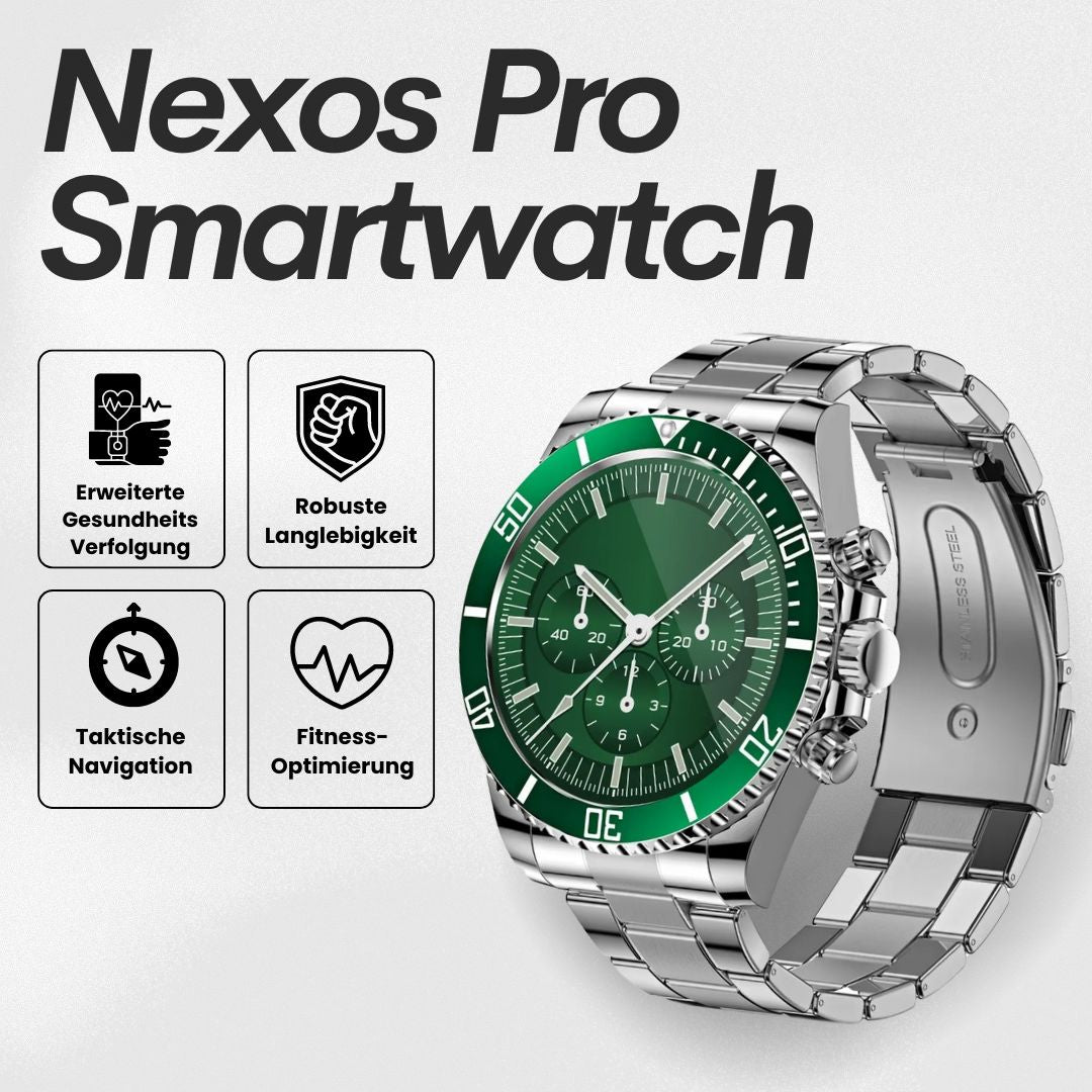Nexos Pro Smartwatch - Unzerstörbare Militär-Gesundheitsuhr (2025)