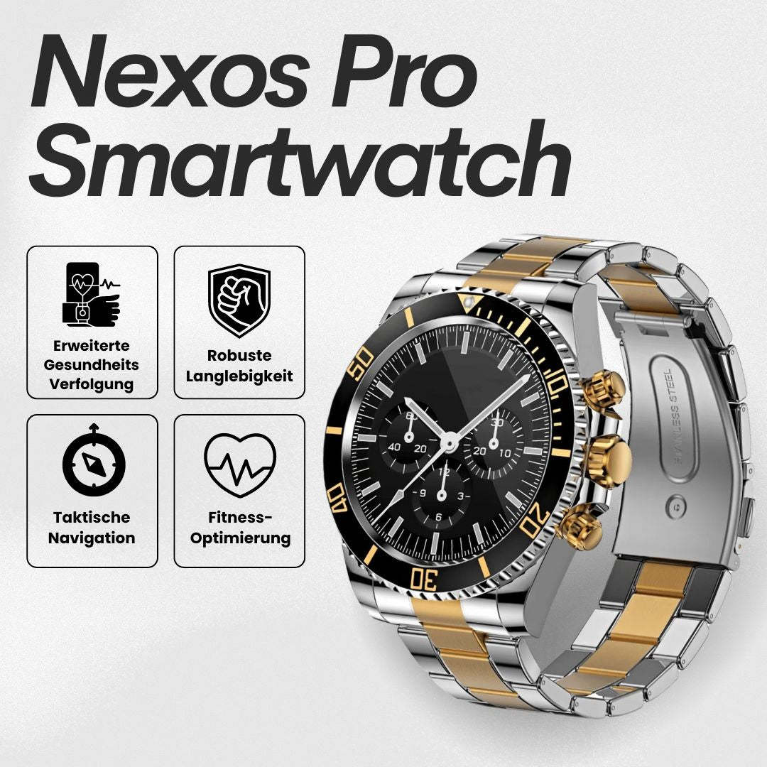 Nexos Pro Smartwatch - Unzerstörbare Militär-Gesundheitsuhr (2025)