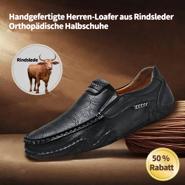Letzter Tag 60 % RABATT🔥⏱️Weihnachtsaktion⏱️🔥Slip-On-Loafer aus echtem Kalbsleder für Herren
