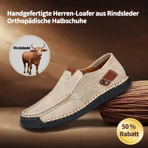 ⏰Heißer Verkauf 70 % Rabatt🔥 Handgefertigte Slip-On-Loafer aus echtem Leder für Herren