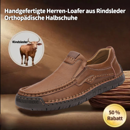⏰Letzter Tag 70 % RABATT – 2025 Neueste handgefertigte orthopädische Leder-Loafer für Herren