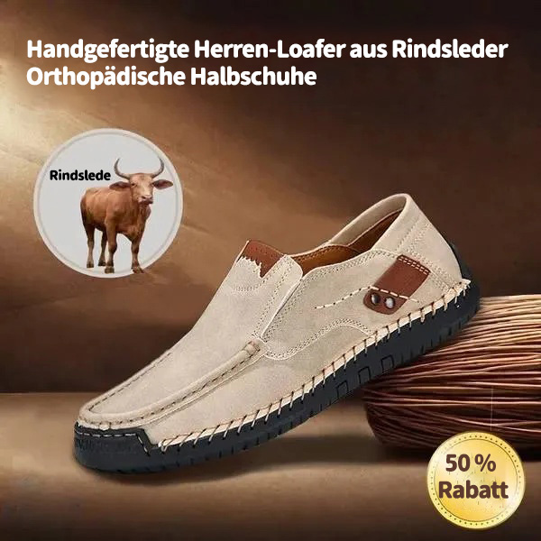 Letzter Tag 60 % RABATT🔥⏱️Weihnachtsaktion⏱️🔥Slip-On-Loafer aus echtem Kalbsleder für Herren