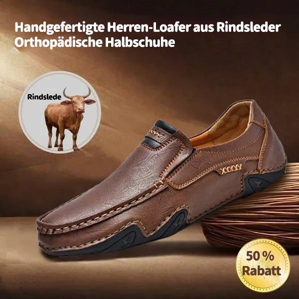 Letzter Tag 60 % RABATT🔥⏱️Weihnachtsaktion⏱️🔥Slip-On-Loafer aus echtem Kalbsleder für Herren