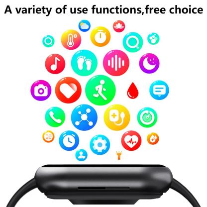 Weatsde F57 Blutzucker Blutdruck Herzfrequenz Blutsauerstoff Schlafüberwachung Wasserdichte Smartwatch