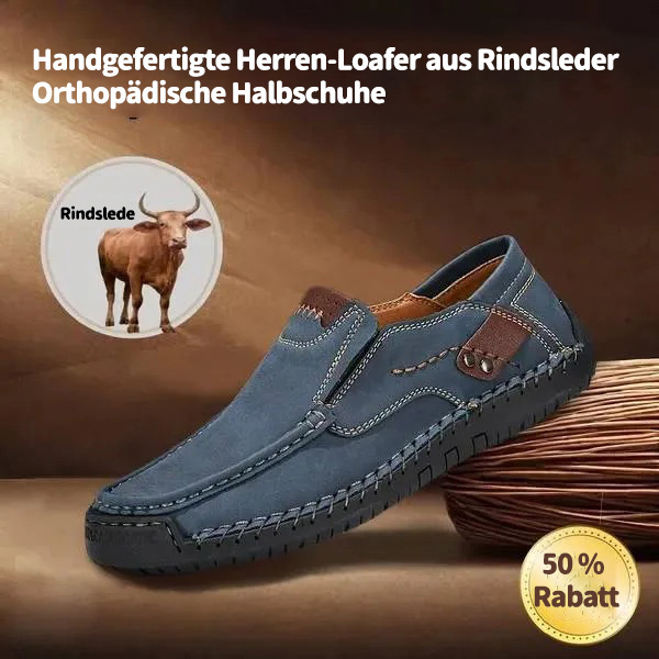 ⏰Heißer Verkauf 70 % Rabatt🔥 Handgefertigte Slip-On-Loafer aus echtem Leder für Herren