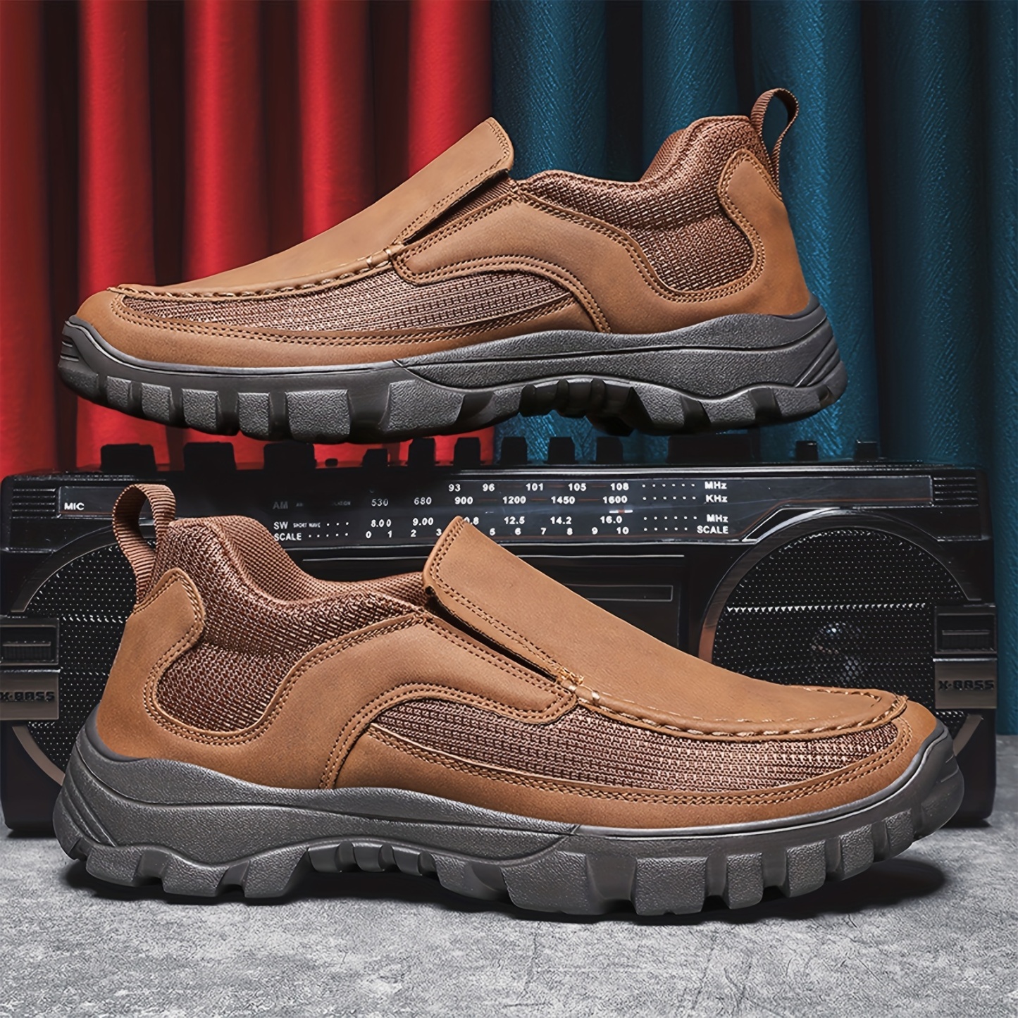 Lässige, rutschfeste, orthopädische Slip-On-Loafer für Herren mit Fußg