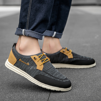 Orthopedic Casual Walking Shoes for Men - Comfortable Breathable with Arch Support, Shock Absorption, and Anti-slip Features