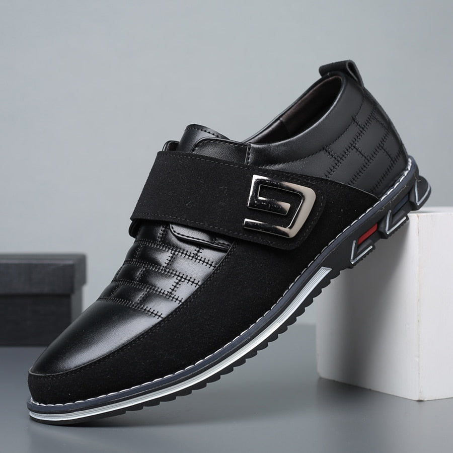 Orthopädische Lederschuhe mit Klettverschluss