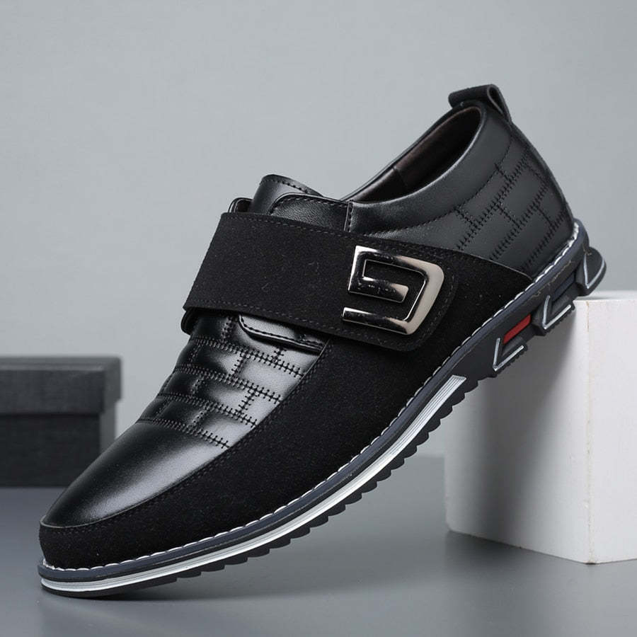 Orthopädische Lederschuhe mit Klettverschluss