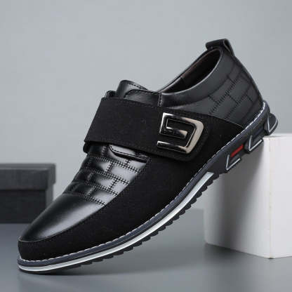 Orthopädische Lederschuhe mit Klettverschluss