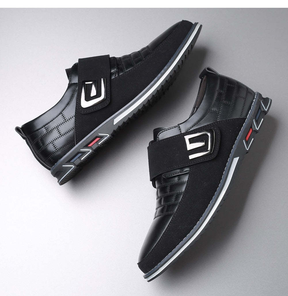 Orthopädische Lederschuhe mit Klettverschluss