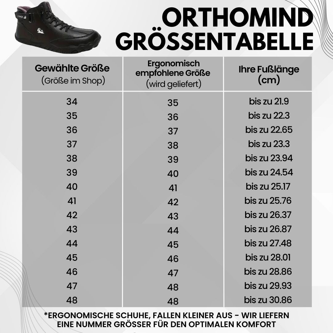 OrthoMind - ergonomische, wasserdichte & isolierte Barfußschuhe für Herbst und Winter