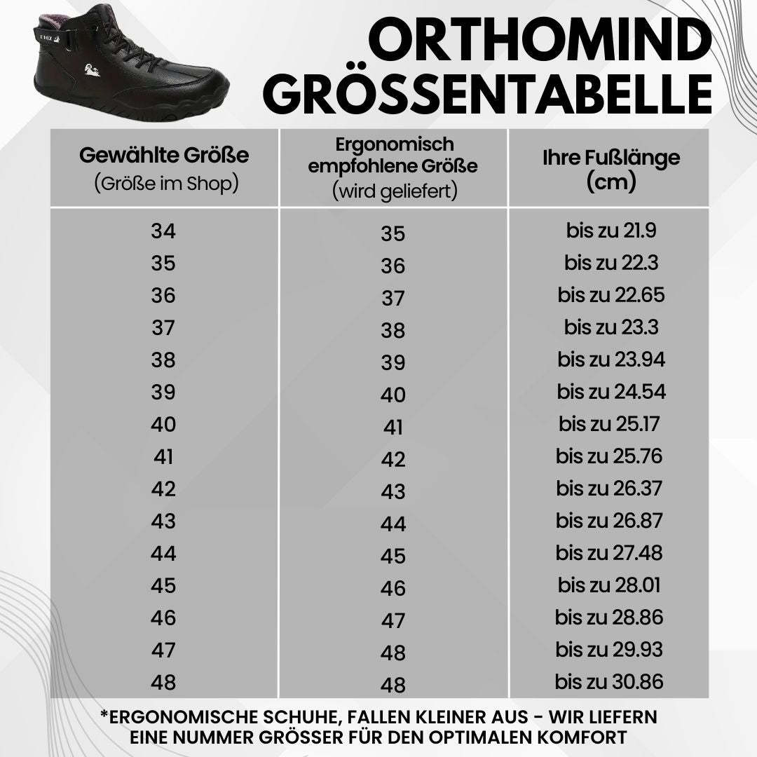 OrthoMind - ergonomische, wasserdichte & isolierte Barfußschuhe für Herbst und Winter