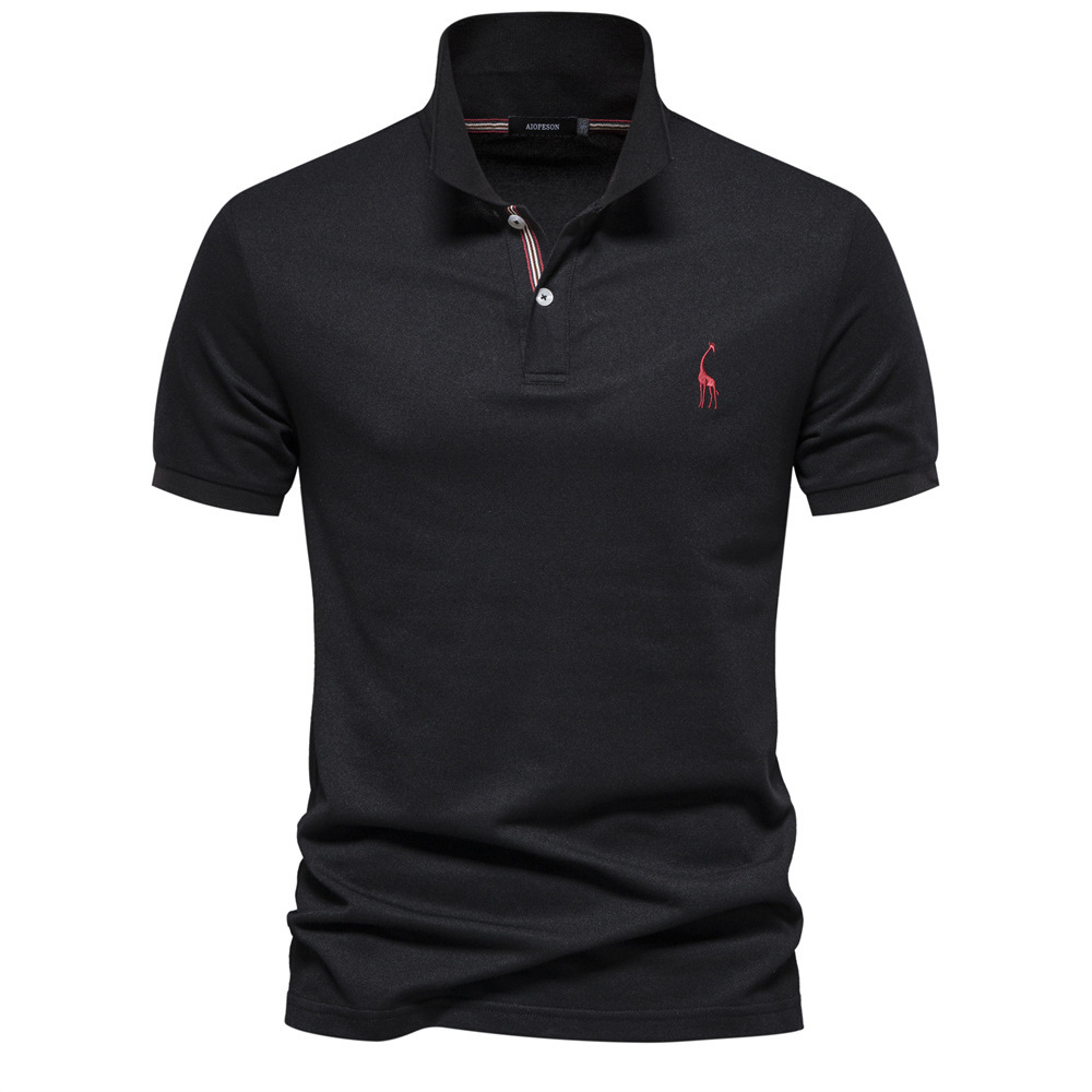 Weatsde™ Lässiges Sommer-Poloshirt mit Rehkitz-Stickerei für Herren