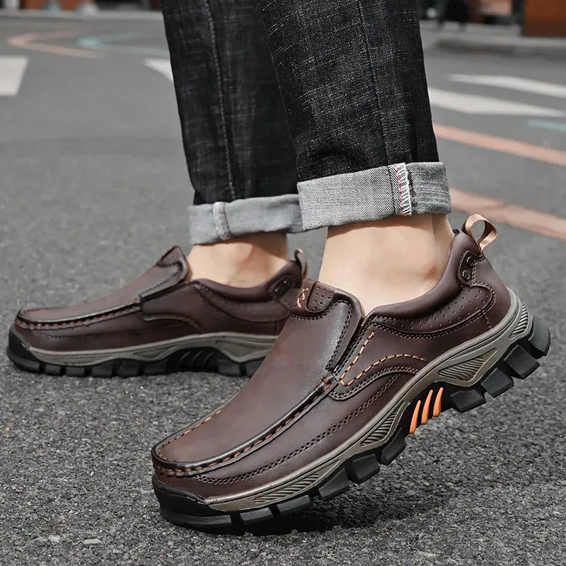 ⏰Aktion – 50 % RABATT🔥Orthopädische Wanderschuhe für Herren zum Hineinschlüpfen aus echtem Leder