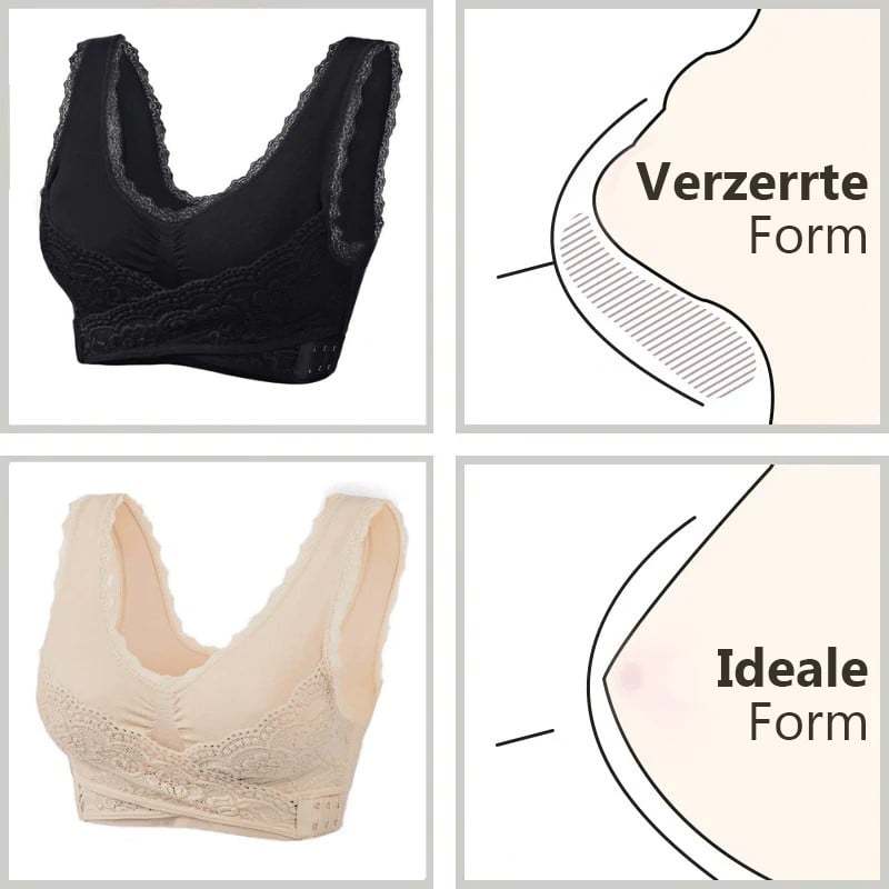 🔥2025 Neujahrsrabatt👙Bequeme Korsett-BHs aus Spitze mit überkreuzter Schnalle an der Vorderseite😊