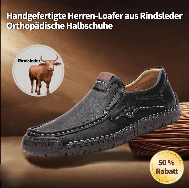 ⏰Letzter Tag 70 % RABATT – 2025 Neueste handgefertigte orthopädische Leder-Loafer für Herren