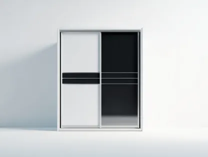 Kleiderschränke mit Schiebetüren Holzwerkstoff 180x60x200 cm - Weiß - Schwarz - Modernes Design geeignet für das Wohnzimmer-Oakgetnest