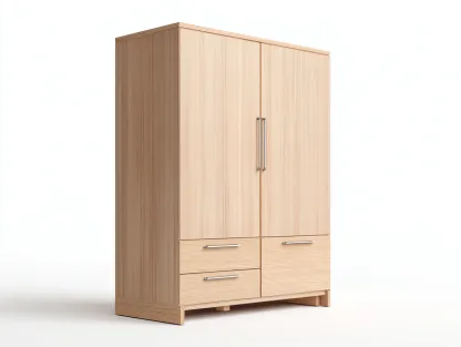 Kleiderschränke mit zwei Türen Holzoptik 110x58x195 cm - Naturholz - Modernes Design geeignet für das Wohnzimmer-Oakgetnest