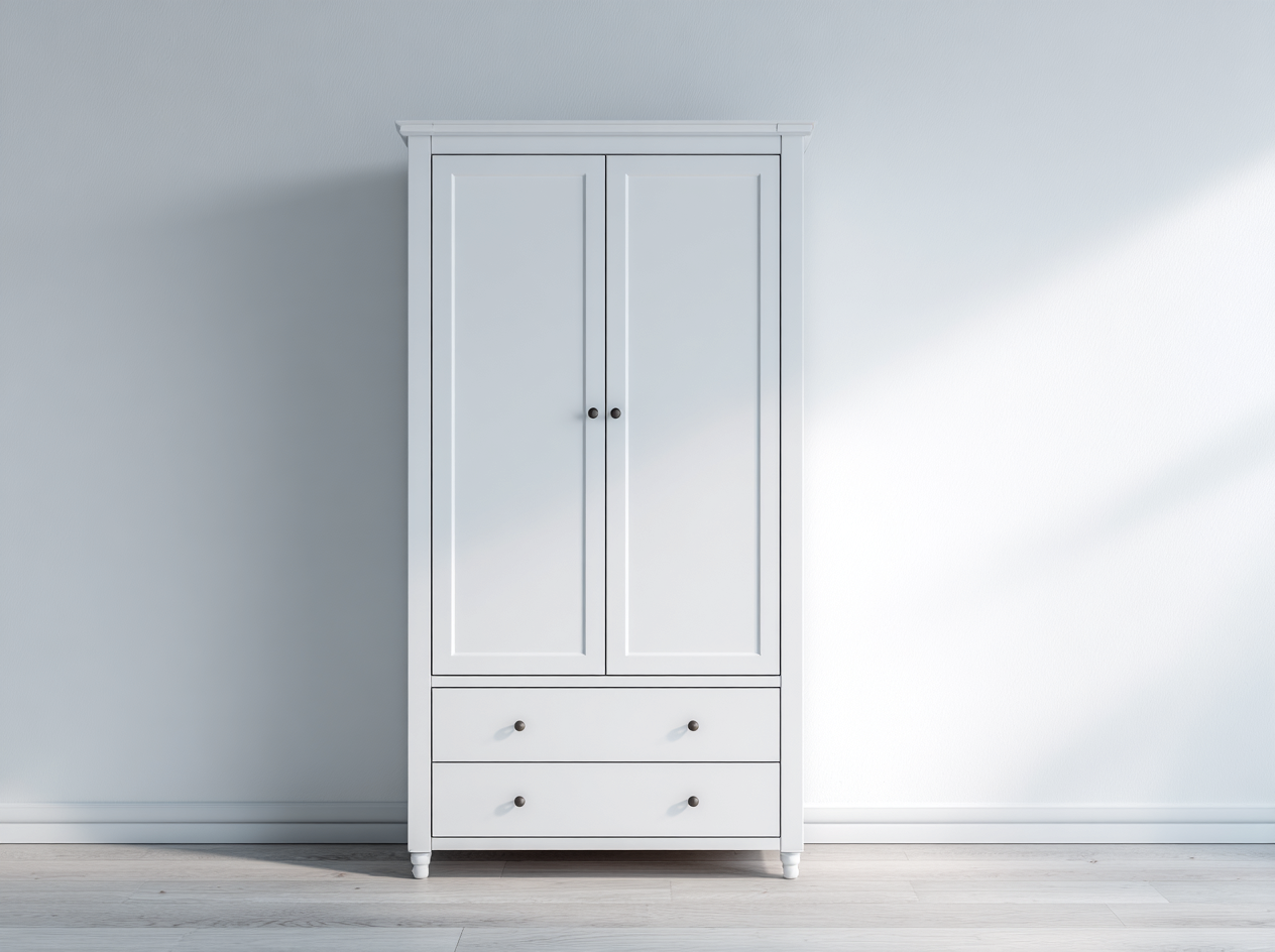 Kleiderschränke mit zwei Türen Holzoptik 110x58x195 cm - Naturholz - Modernes Design geeignet für das Wohnzimmer-Oakgetnest