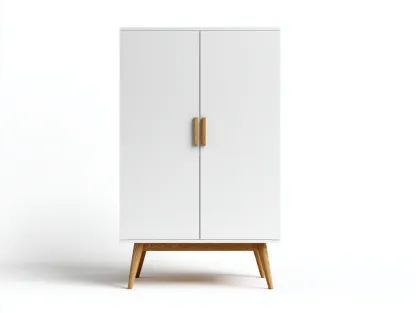 Kleiderschränke mit zwei Türen Holzwerkstoff 90x55x185 cm - Weiß - Skandinavisches Design geeignet für das Wohnzimmer-Oakgetnest