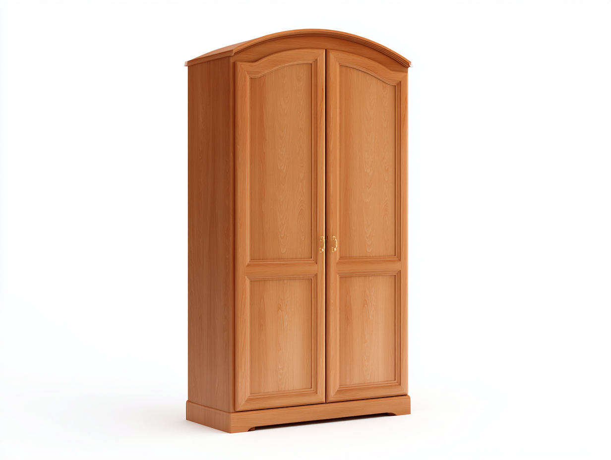 Kleiderschränke mit zwei Türen Massivholz 95x60x200 cm - Naturholz - Klassisches Design geeignet für das Wohnzimmer-Oakgetnest