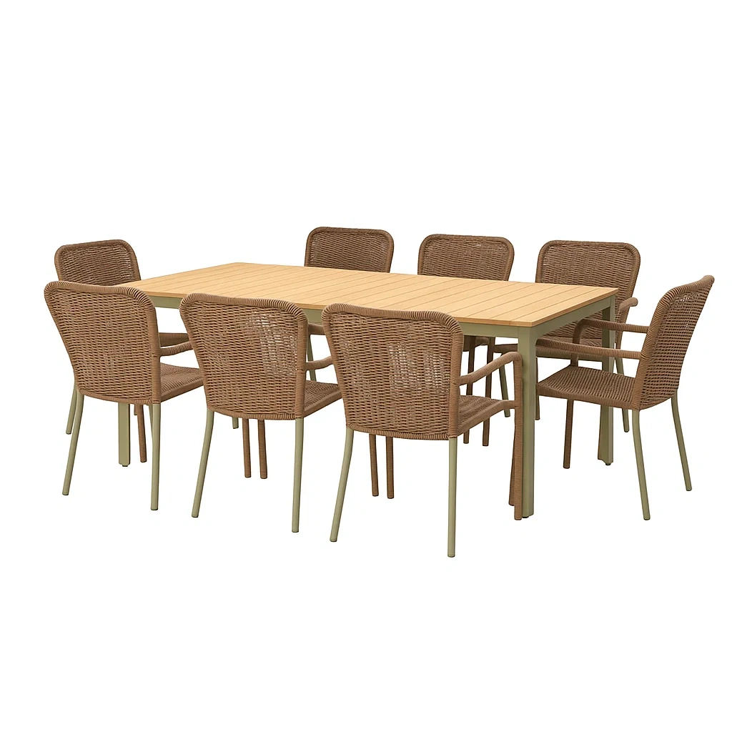 Mobilier d'extérieur,Ensemble table à manger et chaise - furnimosaic