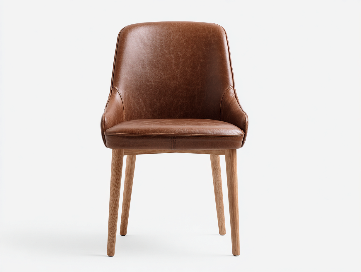 Sedia da pranzo in legno e rivestimento 55x60x85cm - marrone - design moderno per interni-Havenupio