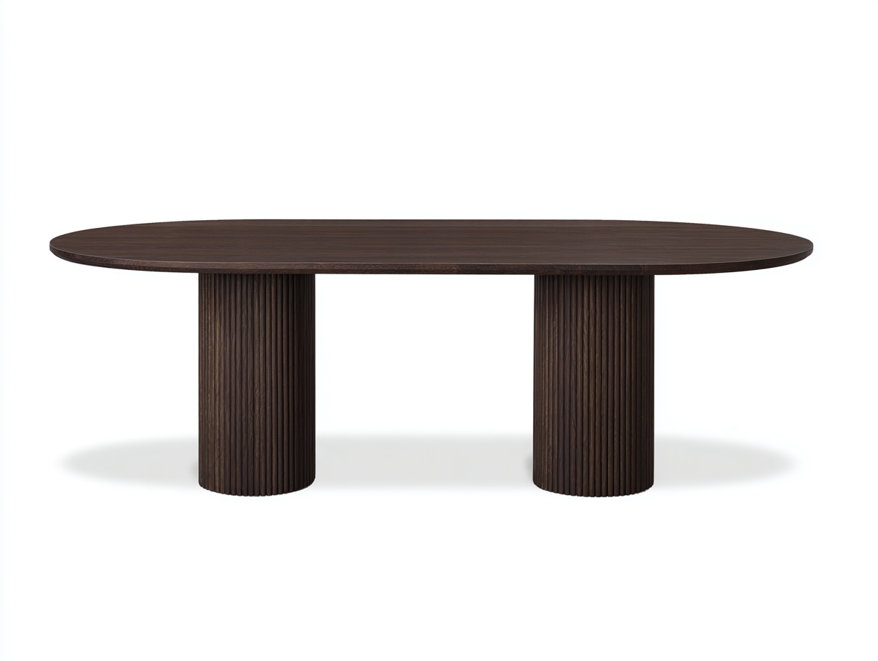 Tavolo da giardino in legno 220x100x75cm - marrone scuro - design moderno per esterni-Havenupio