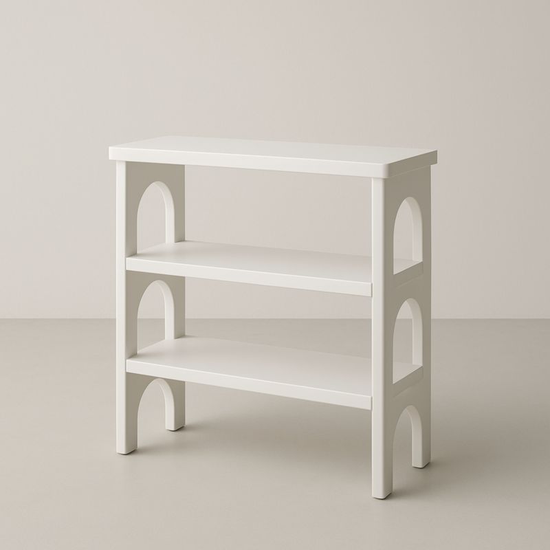 Étagère en bois Blanc 3 Niveaux 75cm