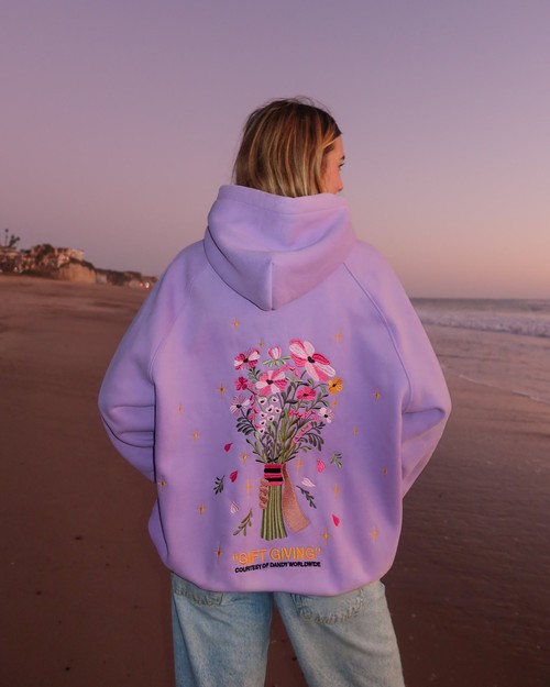 "Gift Giving" Oversized Lux Hoodie in Lavender