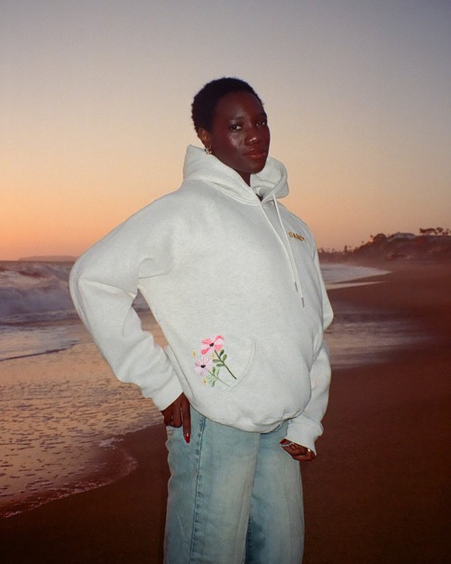 "Gift Giving" Oversized Lux Hoodie in Heather Gray