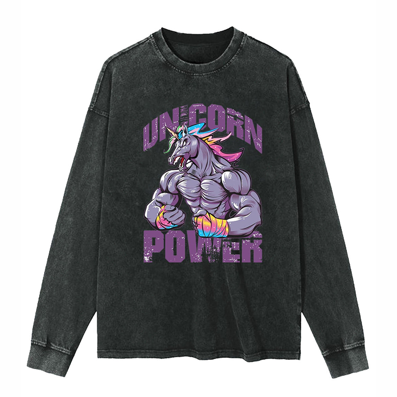 Unicorn Power Washed Sweatshirt