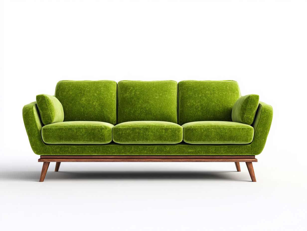 3 Sitzer Sofa Stoff 210x85x80 cm Grün - Modernes Design für Wohnzimmer-Homiuppad