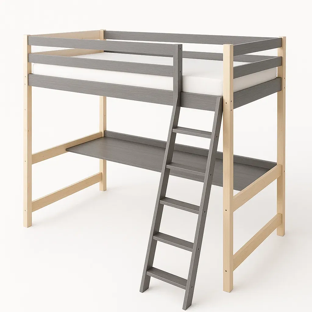 Letto a soppalco,Letto a soppalco in legno - CASAFURNADO