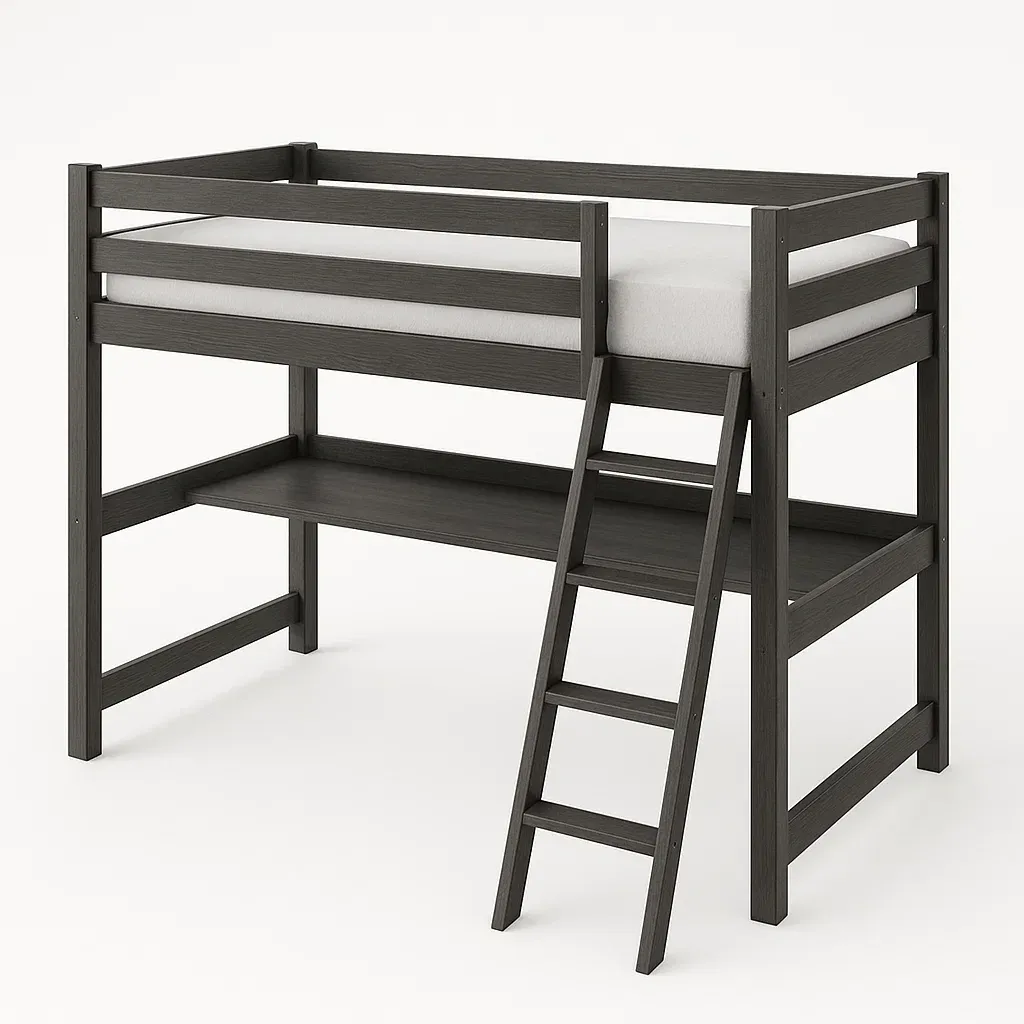 Letto a soppalco,Letto a soppalco in legno - CASAFURNADO