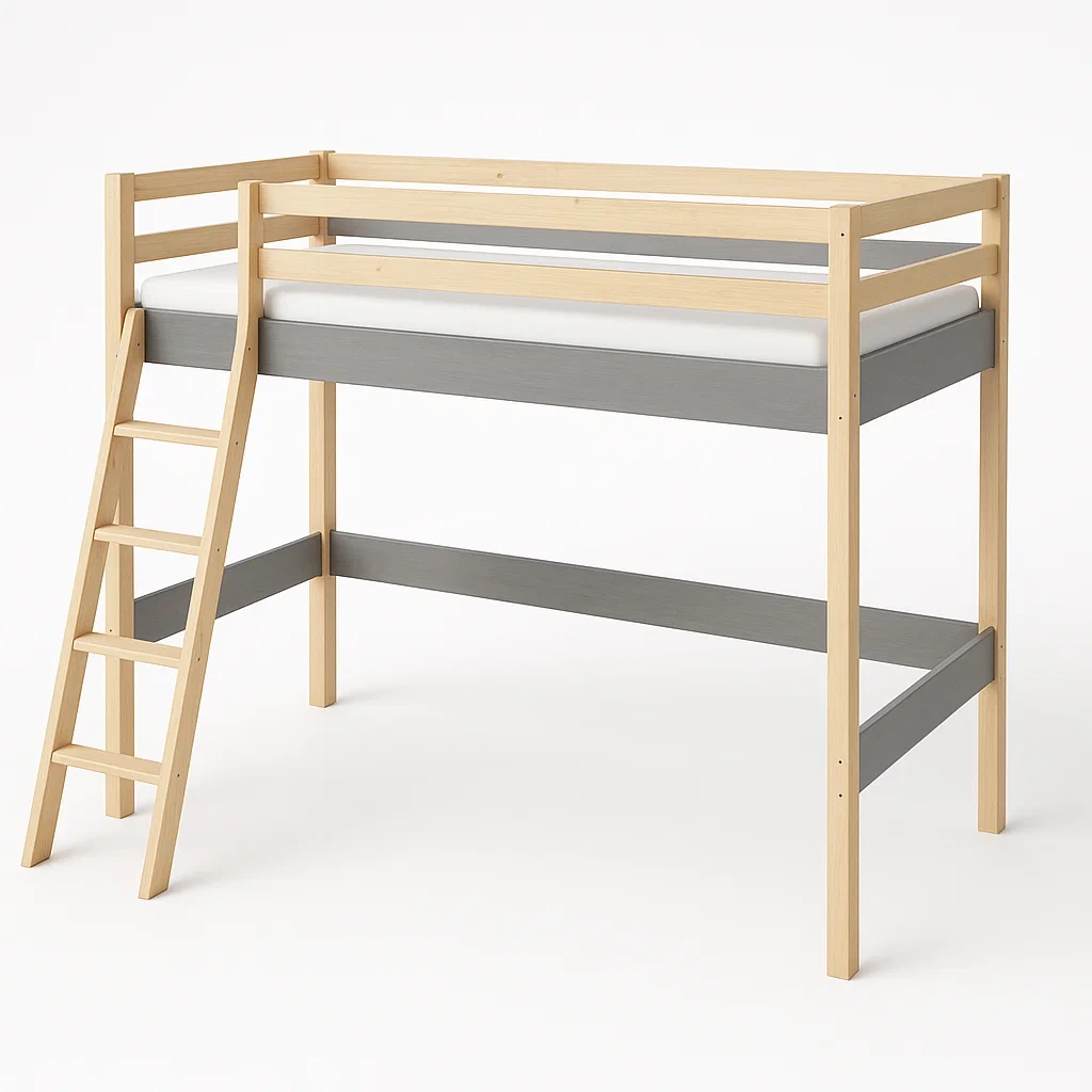 Letto a soppalco,Letto a soppalco in legno - CASAFURNADO