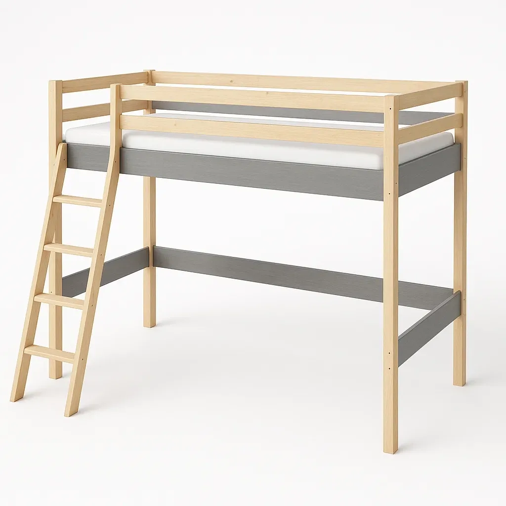 Letto a soppalco,Letto a soppalco in legno - CASAFURNADO