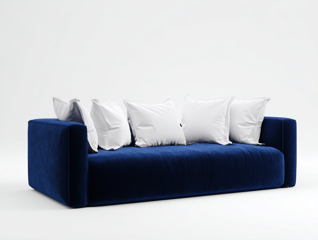 Stoffsofas Strukturstoff 190x95x75 cm - Blau - modernes Design für Wohnzimmer-Nestgohub