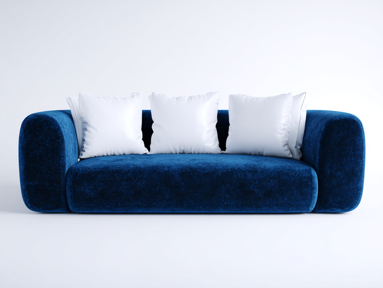 Stoffsofas Strukturstoff 190x95x75 cm - Blau - modernes Design für Wohnzimmer-Nestgohub