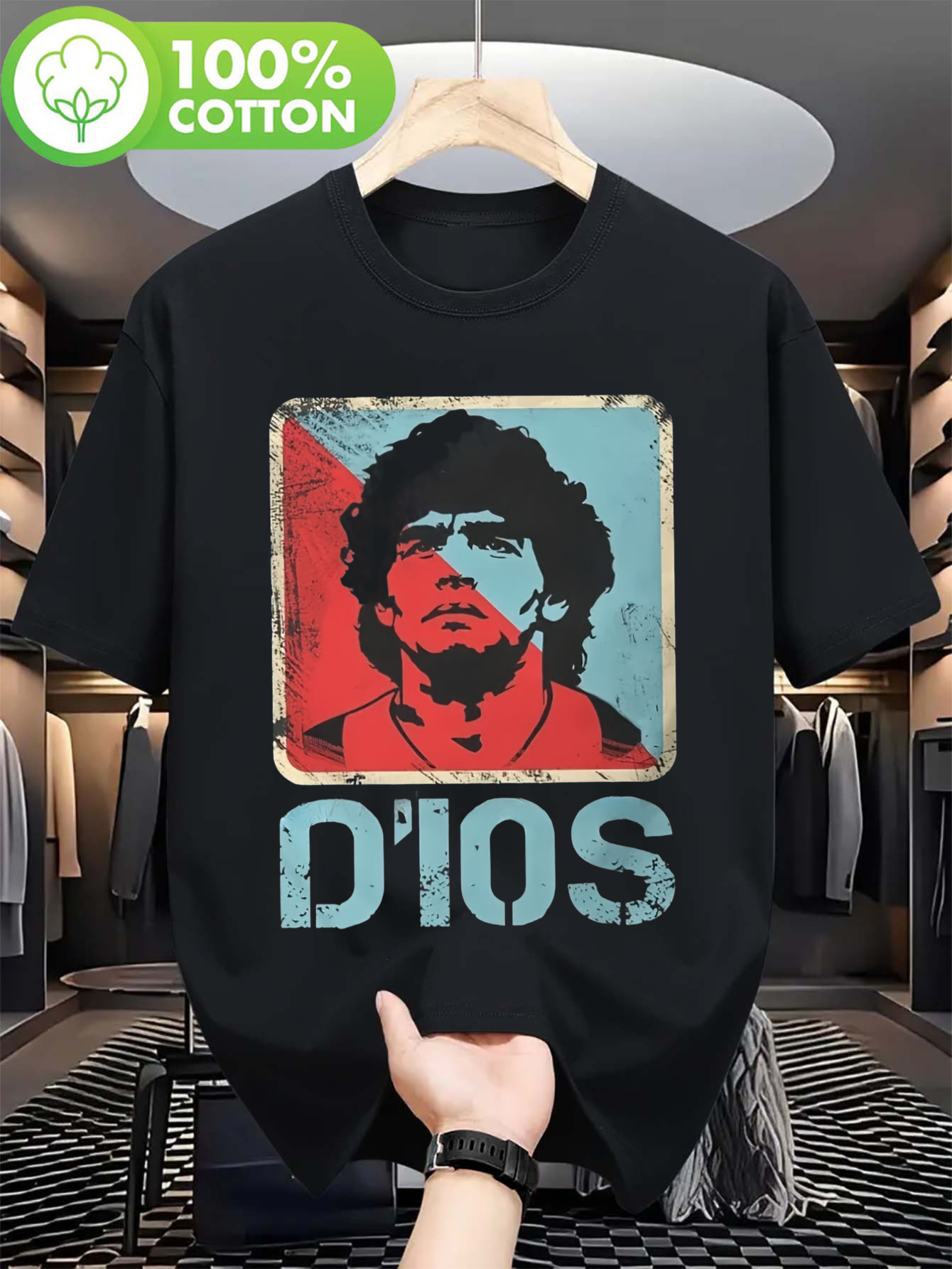 Men'S Summer Casual Football T-Shirt - Round Neck, Short Sleeve, Stylish Graphic Print Tee with Soccer Player Silhouette, Lightweight & Breathable Fabric, Perfect for Casual Attire, Sports Fan Apparel | Trendy Graphic Tee | Breathable Material