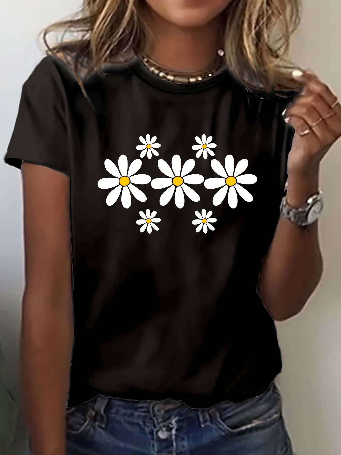 Spring/Summer Women's Loose-Fit Versatile New T-Shirt, New Casual Women's Short Sleeve