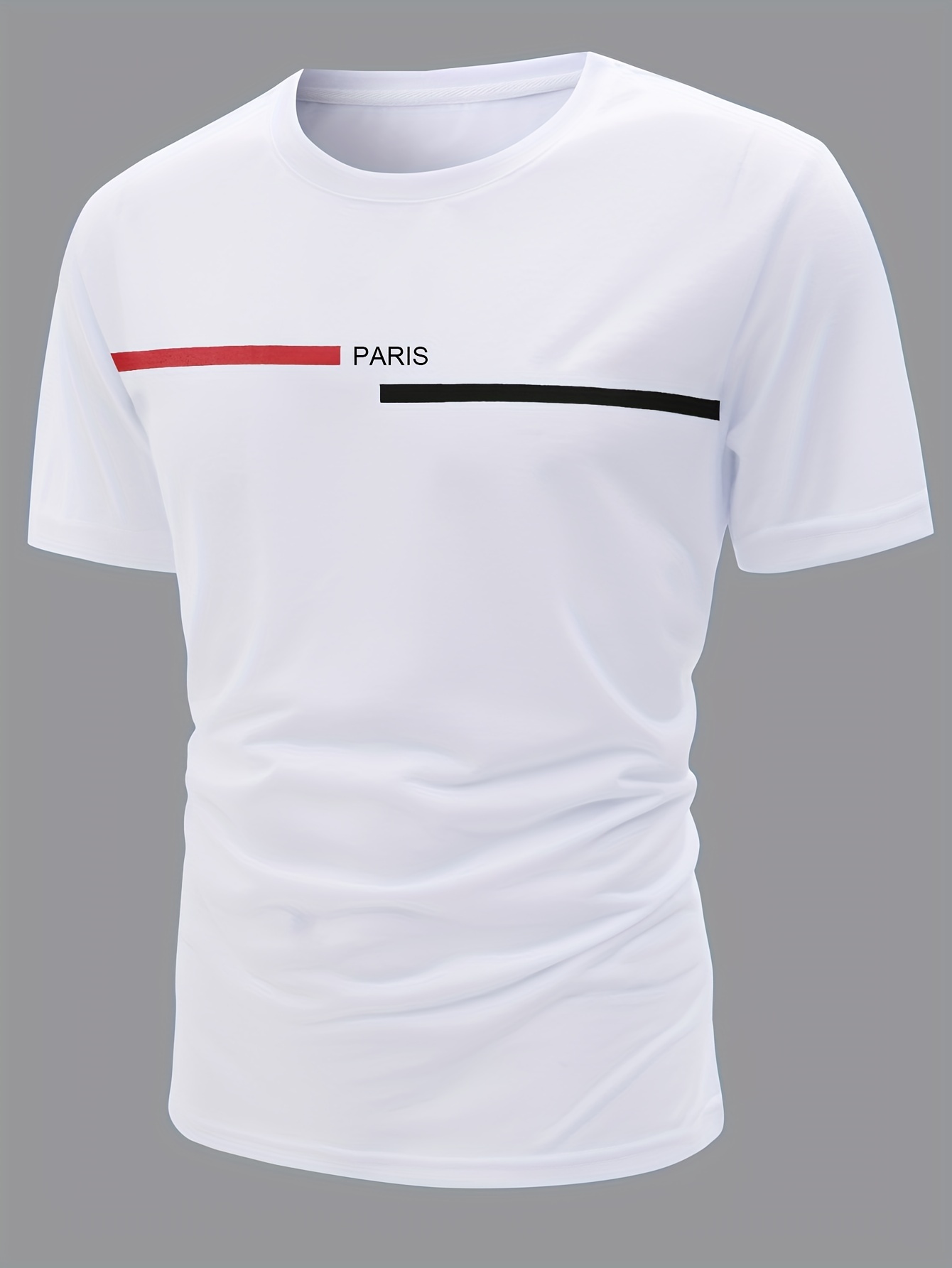 Men's Casual Alphabets Letter Print Crew Neck T-shirt