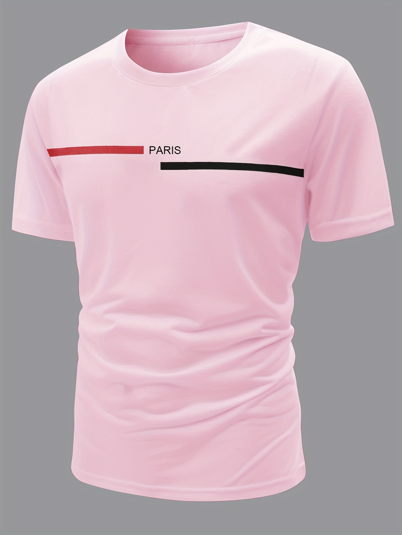 Men's Casual Alphabets Letter Print Crew Neck T-shirt