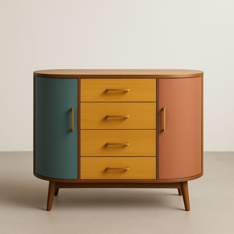 Commode ovale en bois