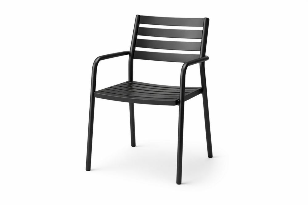 Sedia da pranzo da giardino in Alluminio Nero