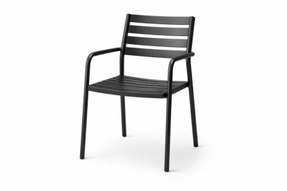 Sedia da pranzo da giardino in Alluminio Nero