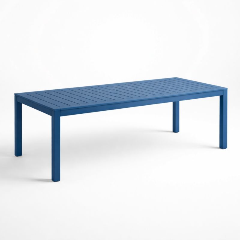 Tavolo rettangolare in metallo verniciato blu 200 cm